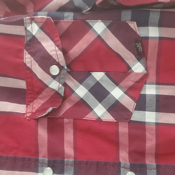 Mens pearl snap button down size Large - Picture 2 of 5